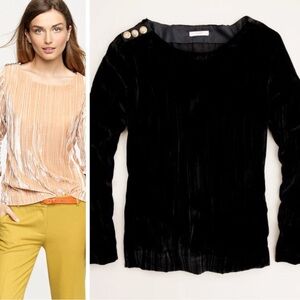 Elegant Black Velvet Women's Top